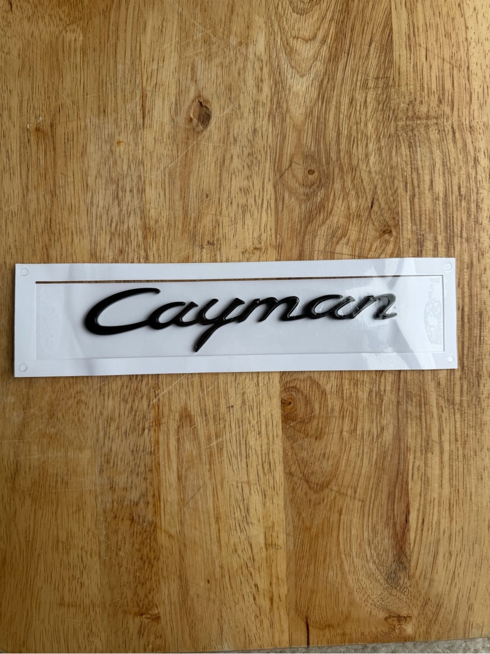 Porsche Cayman Rear Script Emblem Badge - Black ✨ - Picture 3 of 6